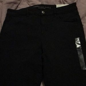 Black hi-rise jeggings super stretch x4